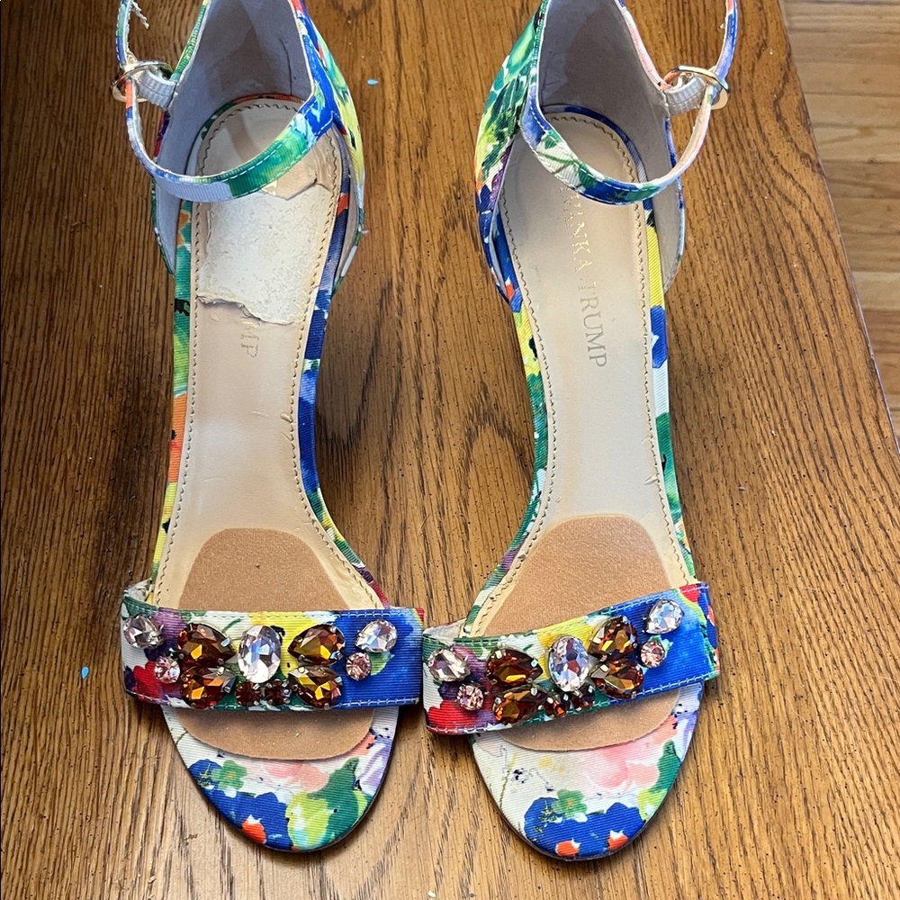 Ivanka Trump Multicolor Floral Heels